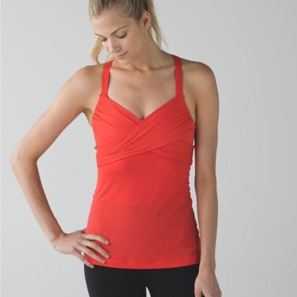 Lululemon Athletic Wrap It Up Tank Workout Yoga Running Athleisure Hiking - Picture 1 of 7